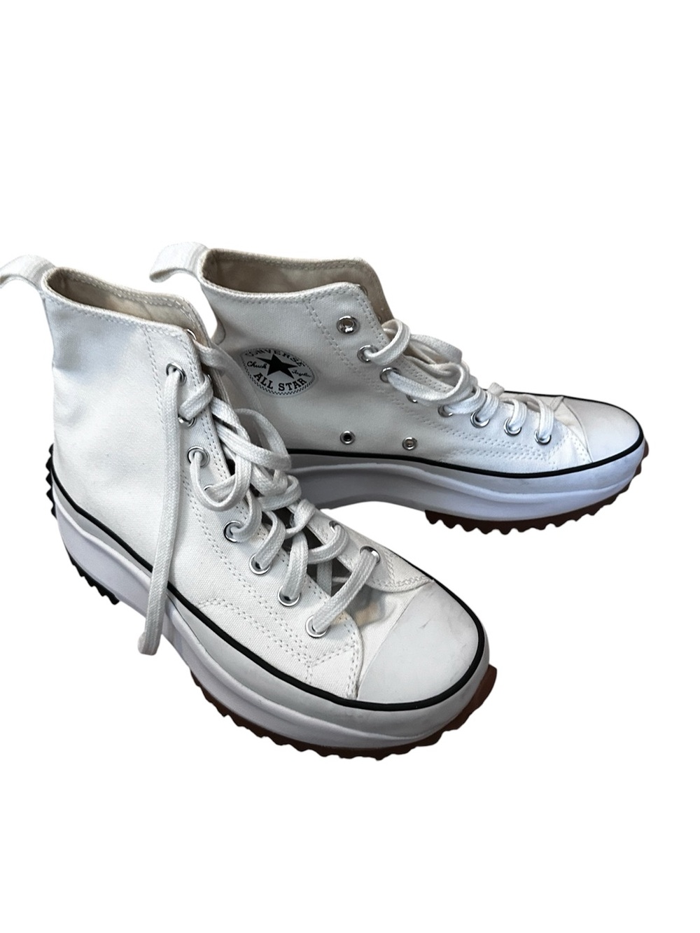 Converse Run Star White High-Top Platform Sneakers Size 9 women/7.5 men